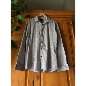 Barabas Men's Floral Button Down Long Sleeve Shirts SZ XXL